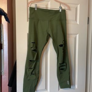 Hole-y capri leggings